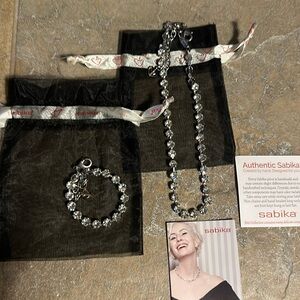 Sabika choker and matching bracelet, new